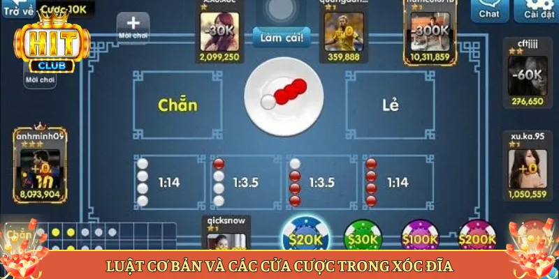 Luật Cơ Bản Và Các Cửa Cược Trong Xóc Đĩa