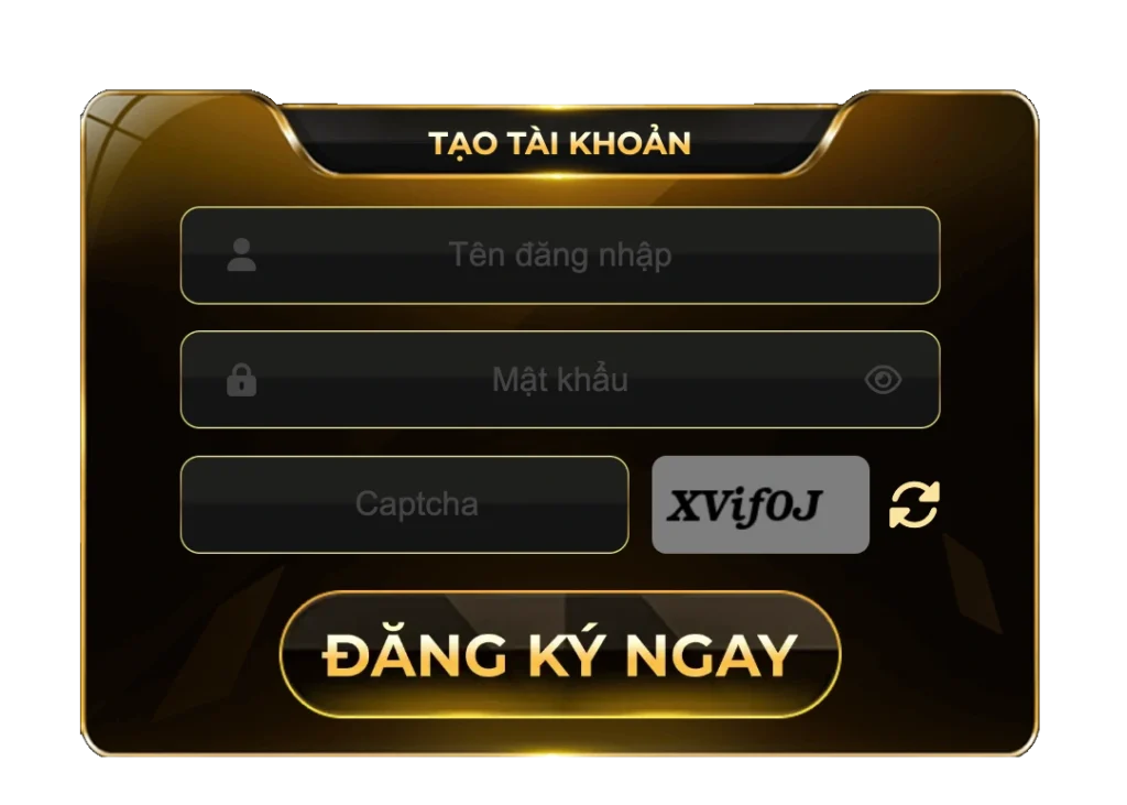 Khung đăng ký của trang HITCLUB VG